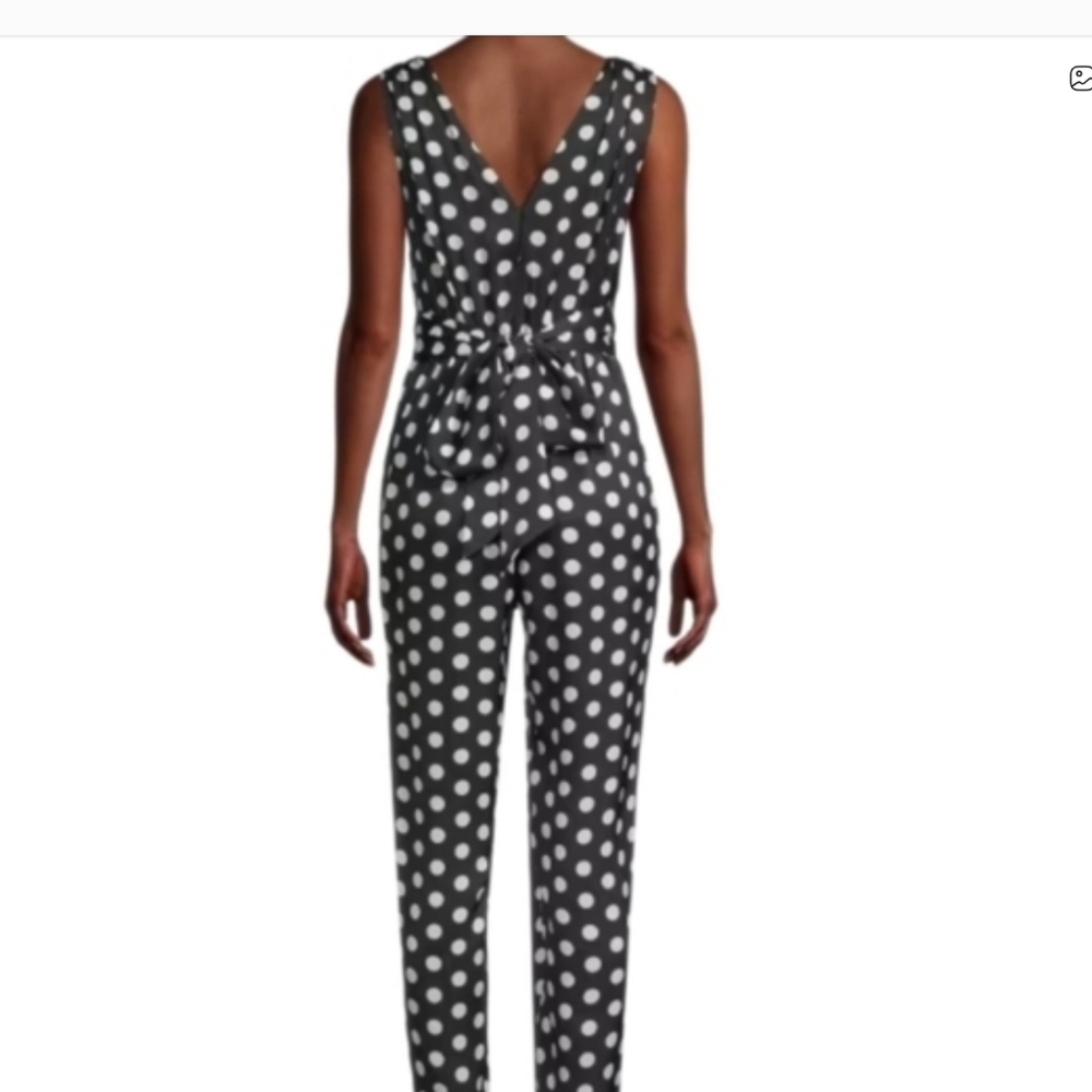 NWT Emanuel  Ungaro Deborah Sleevless  Jumpsuit Polka Dot